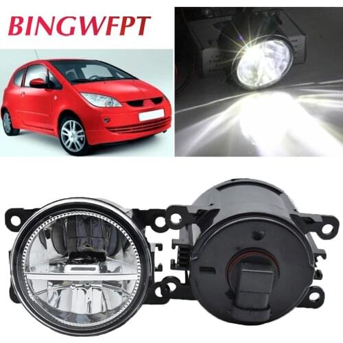 2 X For Mitsubishi Colt Hatchback 2004-2012 Car Fog Light Front Bumper LED Fog Lamp Daytime Running Light 12V