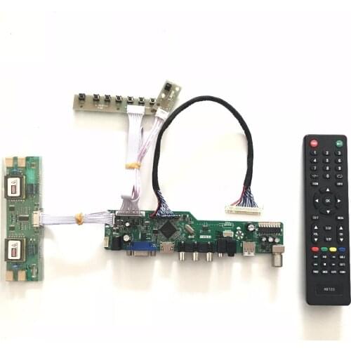 Free Shipping VGA HDMI AV Audio USB TV LCD TV Controller Board for 19 inch 1440x900 MT190AW01 LVDS 4CCFL LCD driver board