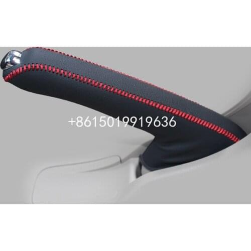 Hand sewn leather handbrake cover for Honda fit civic 9th SPIRIOR