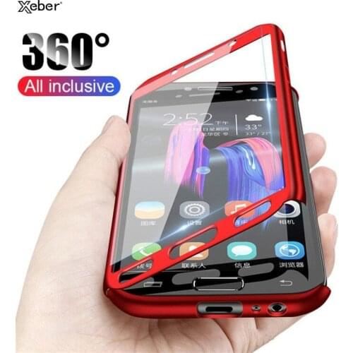 Cell Phone Case For Samsung S21 S20FE S10 Lite S9 S8 Plus S7 Note 20 Ultra 10 9 8 M30 M20 M10 360 Degree With Glass Screen Cover