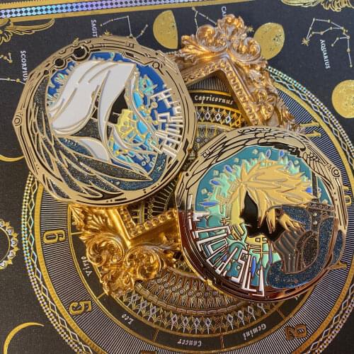 Final Fantasy VII Hot Game FF7 Metal Plating Eclosion Bags Accessories Collection Toy Holiday Brooch Pin Badge Sephiroth Gifts