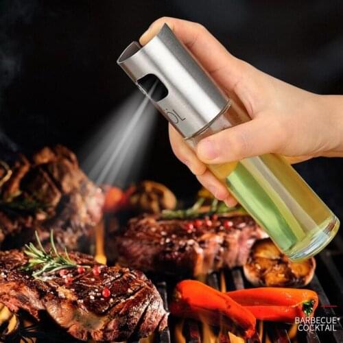 Creative spray bottle spray bottle metal and glass kitchen tool spray bottle cooking olive oil spray bottle