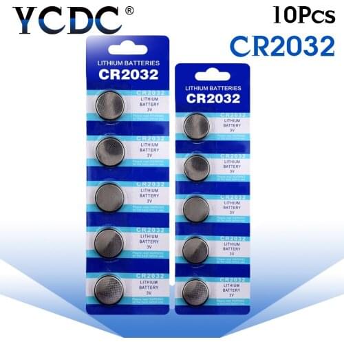 10pcs/2cards Coin Cell CR2032 Lithium Battery BR2032 DL2032 ECR2032 Button batteries 3V CR 2032 For Watch Electronic Toy Remote