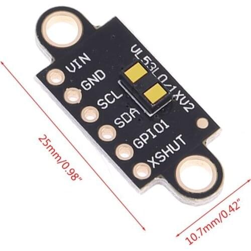 2021 New VL53L1X Ranging Flight Time Sensor Module 27° FOV Distance 400cm TOF Measurement CJMCU-531 Extension Board