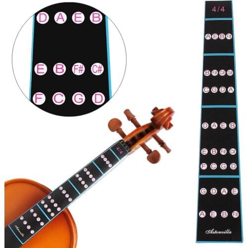 4/4 3/4 1/2 1/4 Violin Fingerboard Sticker Fretboard Note Label Fingering Chart Practice Guide Beginner Violin Parts Accessories