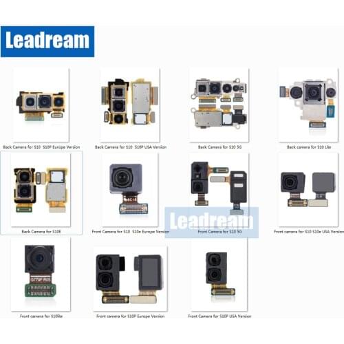 Original Front and Rear Back Camera For Samsung Galaxy S10 Plus S10e Lite Main Facing Camera Module Flex Replacement Spare Parts