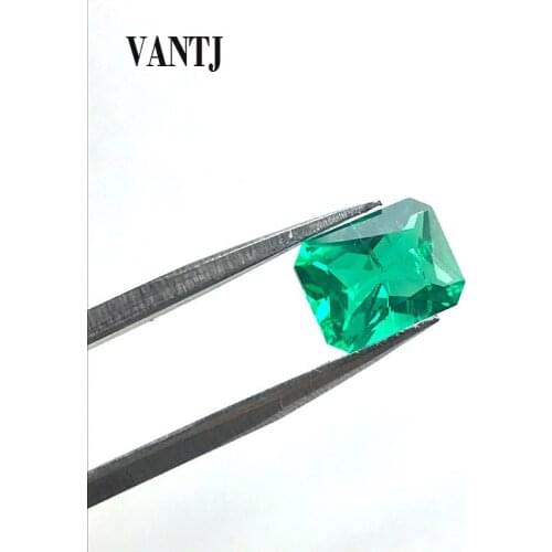 VANTJ Real Lab Grown Emerald Loose Gemstone Created Colombia Emerald Princess Cut for Fine Jewelry Women Party Wedding Gift
