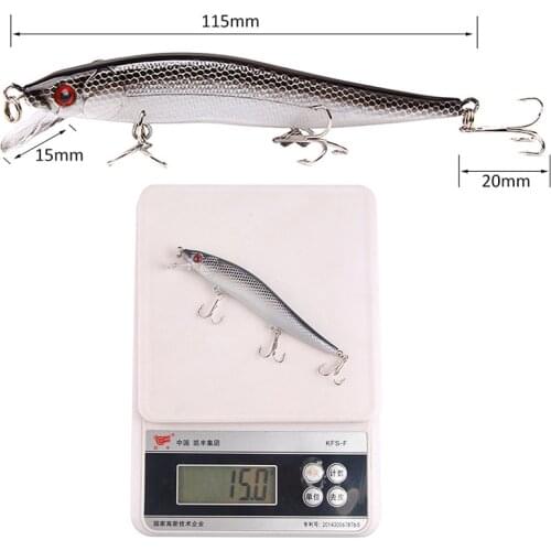 Bait 15g / 11.5cm New model fishing lures hard bait dive 0.8-1.2m quality wobblers minnow