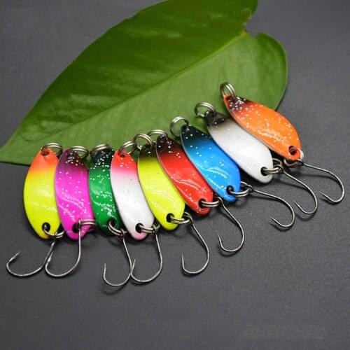 X-Fin 3.3cm 3g Fishing Tackle Metal Spoon Lure Sharp Hook Hard Sequins Lure Artificial Bait Freshwater Saltwater Spinner Spoons