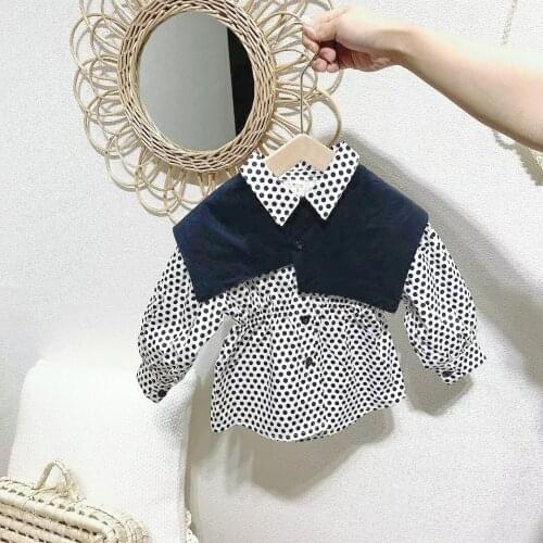 Girls' shirt 2021 new spring childrens girls' baby Korean spring childrens shirt long sleeve top kids clothing