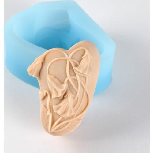 DIY Soap Molds 3D Flower Shaped Silicone Moulds Valentines Day Gift Tool