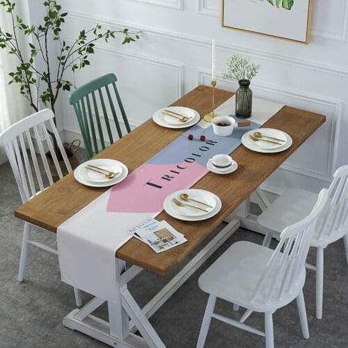 Selling fashion simple waterproof linen table runner Modern table cloth Wedding Party Home hotel table resistant textile