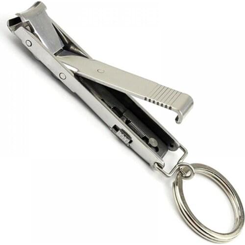 Stainless Steel Ultra-thin Foldable Hand Toe Nail Clippers Cutter Trimmer Manicure Scissors With Free Nail File With Ring