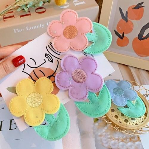 Spring Flower Girls Hair Clips Korean Sweet Kids School Hairpin Daily Barettes Hair Grip Princess Headdress Hair Accessoires