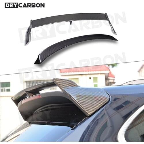 Carbon Fiber Rear Roof Spoiler Boot Trunk Tail Middle Wings Fit for Porsche Cayenne 958 SUV 4 Door GTS S Sport 2015 2016 2017