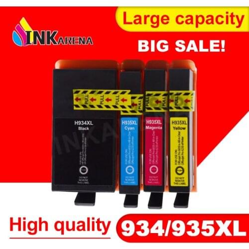 INKARENA Replacement for HP 934 935 XL Ink Cartridge For HP934 934XL 935XL Officejet Pro 6230 6830 6835 6812 6815 6820 Printer