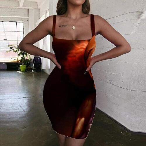 Giyu Brand Clown Dresses Women Funny Sundress Harajuku Bodycon Dress Womens Clothing Club New Beach Femme