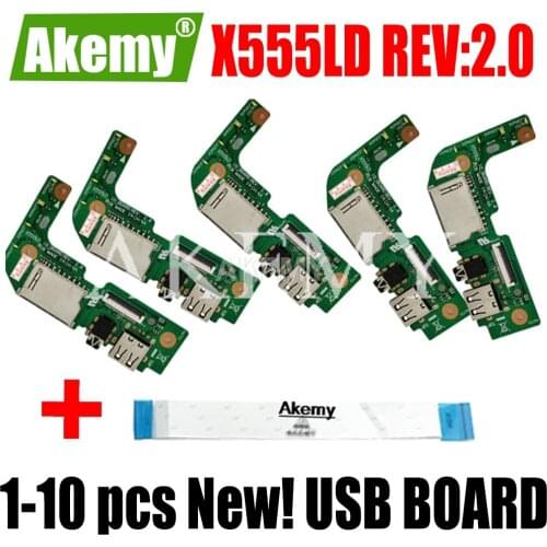 1-10 pcs New!!! For Asus X555 X555L X555LD X555LD_IO USB AUDIO CARD READER BOARD REV:2.0 MB 100% Tested Fast Ship