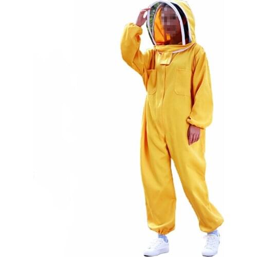 1 set beekeeping suit yellow bee suit professional equipment beesuit cutton Anti bee suit beekeeper colthes