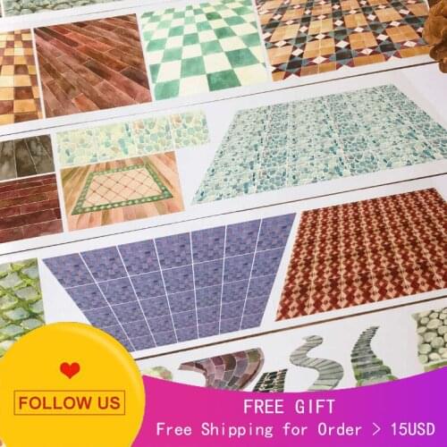 1 Loop 7cmx157cm Floor Journal Washi Tape Sample Ground Pavement Floor Release Paper