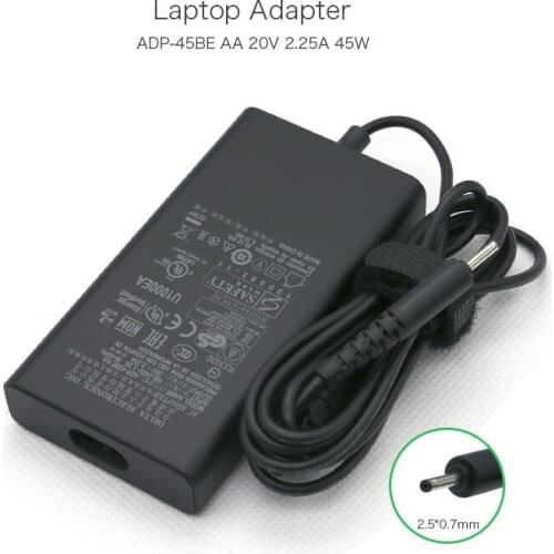 100% Original 20V 2.25A 45W 2.5*0.7mm Delta Laptop AC Adapter Power Charger ADP-45BE AA