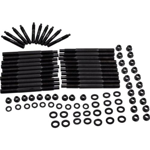 12 Point Nuts Cylinder Head Stud Kit for Chevy 2004-2018 LS1 LS6 4.8L 5.3L 6.0L 6.2L 12 PT engines