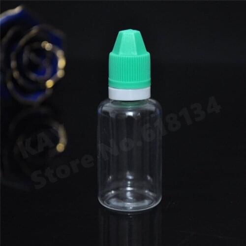 2300pcs 30ml PET transparent dropper bottle with Sexangular cap for juice liquid oil