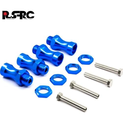 4pcs Wheel Hex 12mm Turn 17mm lengthened Thickening 30MM Aluminum Adapter HSP 1/10 RC Car Buggy Bigfoot Truck Can Use 1/8 Tires