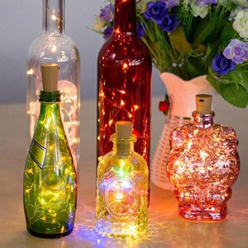 6PCS 10/20LED Bottle Cork String Lights Wine Bottle Copper Wire String Light Christmas Tree Holiday Decoration Lamp Warm Light