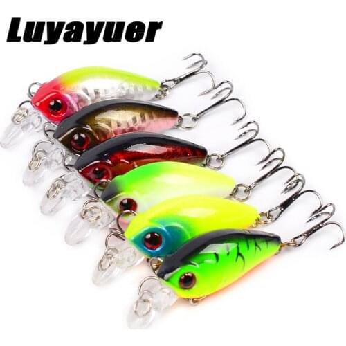 6Pcs Mini Crankbaits Fishing Lure 4cm 3.5g Artificial Hard Bait Wobblers Pesca Crankbait Carp Fishing Lure