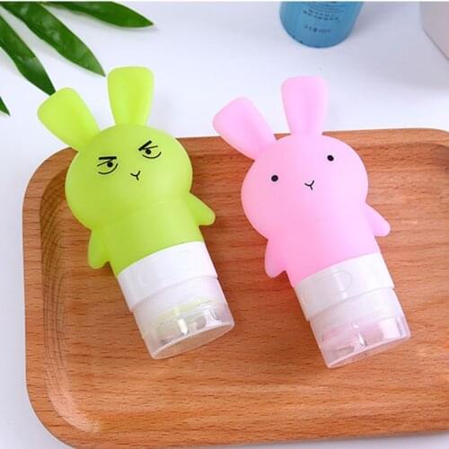 75ML Makeup Refillable Bottles Portable Empty Silicone Travel Packing Press Bottle for Lotion Shampoo Bath Container