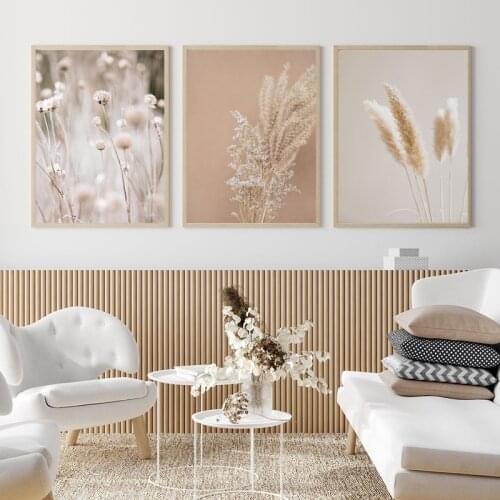 5D DIY Diamond Painting Pampas Grass Plant Nature Diamond Mosaic Dried Grass Modern Boho Botanical Embroidery Cross Stitch Decor