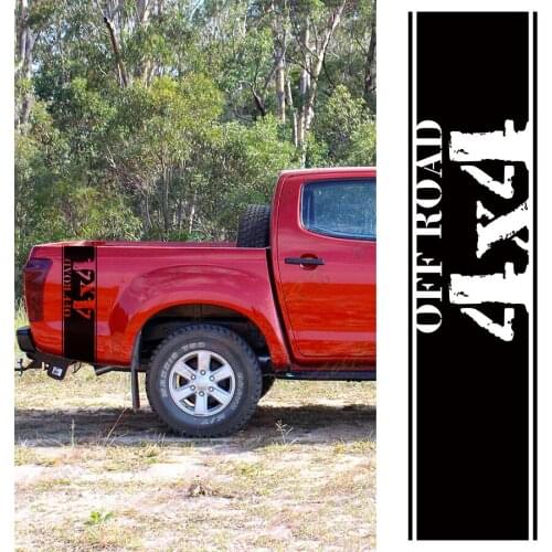 Car accessories 2Pcs including right and left 4x4 off road pickup box bed car sticke