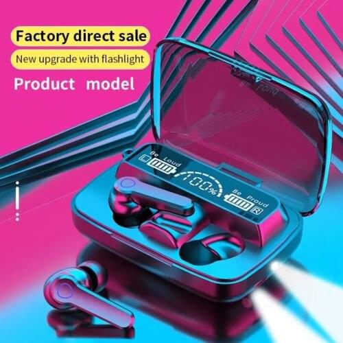 Soleeanre Bluetooth-compatible Earphones Active Noise Cancelling LED Display Wireless Headphones Touch Control Earbuds