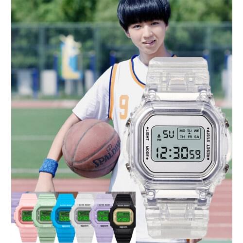 2021 New Children Watches Cute Kids Watches Sports Watch for Girls Boys Girls Rubber Students Digital Luminous LED Wristwatches