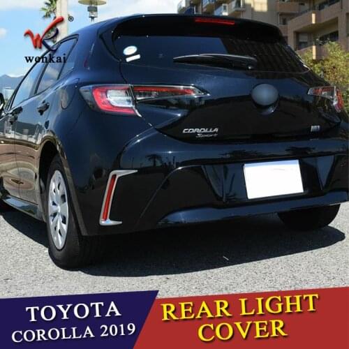 For 2018 2019 Toyota Corolla Sport Hatch Hatchback Auris ABS Chrome Rear Reflector Fog Light Lamp Cover Trim