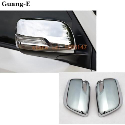 For Toyota Prado/FJ150 2010 2011 2012 2013 ABS Chrome Back Rear View Rearview Side Mirror Strip Cover Stick Trim Panel Lamp 2pcs
