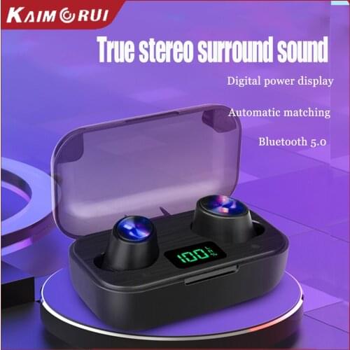 F6 TWS Bluetooth 5.0 Earphone HiFi Stereo Wireless Earbuds Headphone Noise Cancelling With 2000mAh Charge Case For Huawei Xiaomi