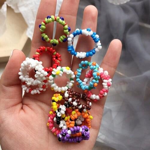 Flower Ring Bague Femme Personality Rings Creative Korean Fashion Jewelry Anillos Mujer повязка наруто boucle oreille femme