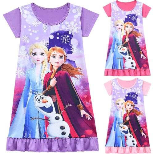 Summer Snow Queen Princess Costume Girls Clothes Elsa Cartoon Dresses Kids Christmas Party Dress Princess Clothing Vestidos
