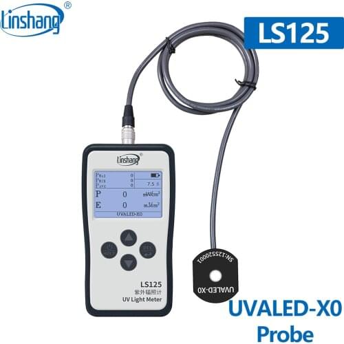 Linshang UVALED-X0 probe sensor for LS125 ultraviolet intensity meter test power energy of 365nm 395nm UV LED of curing machine