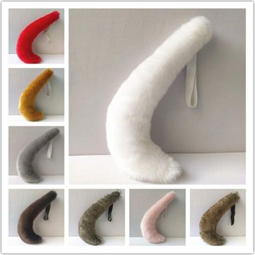Fox Cat Dog Animal Plush Tail Halloween Cosplay Props Anime Spice and Wolf Kamisama Kiss Plushie Tails Soft Fuzzy Toy