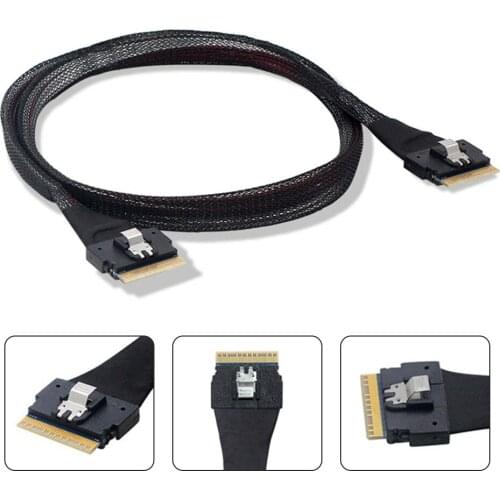Mini Server Cable Slim Hard Disk Internal Mini SAS Cable Slim SFF-8654 to 8654 8i Server Hard Disk Data Cable