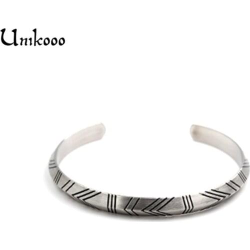 Sweden Concise Style Triangle Shape Stainless Steel Men Vintage Cuff Bracelets Bangles Mens Bracelet Jewellery