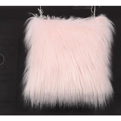 Nordic Home Decor Sofa Waist Cushion White Grey Pink Cushion Plush Warm Throw Pillow