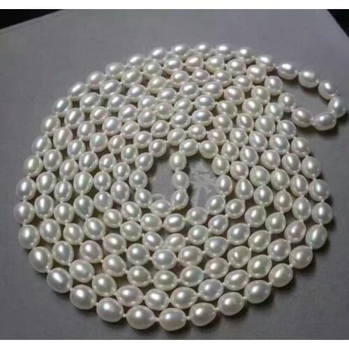 8-9mm elegant south sea baroque natural white pearl necklace 50inch 14k