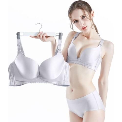 Breast-feeding women Front buckle sexy 120E nursing bra set