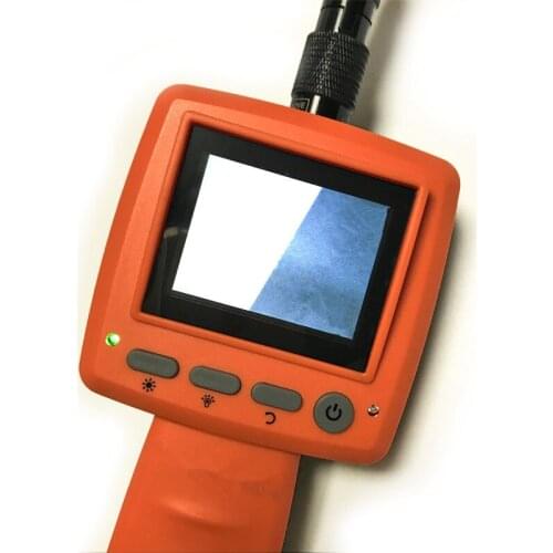 Industrial Endoscope With Light Detection Pipeline Car Inside The Camera To View The Screen Spin