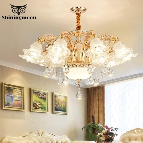 Nordic Luxury Chandelier Lighting Living Room Bedroom Ceiling Chandelier Hotel Hall Crystal Hanging Lamp Luminaria Light Fixture