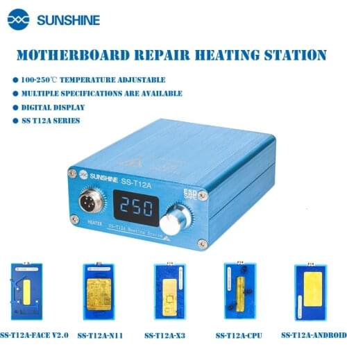 Sunshine SS-T12A Series Motherboard Repair Heating Station CPU Desoldering IC Chip Preheating Disassembly Platform For Iphone